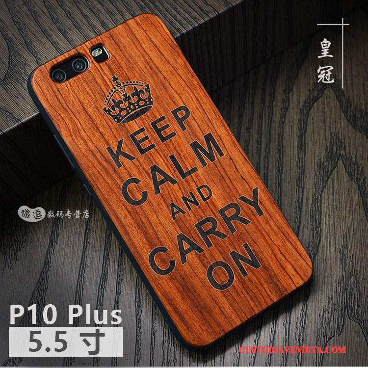 Custodia Huawei P10 Plus Creativo Telefono Di Personalità, Cover Huawei P10 Plus Legno Massello Semplici Anti-caduta