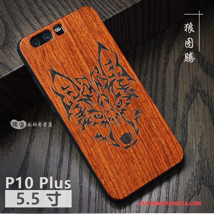 Custodia Huawei P10 Plus Creativo Telefono Di Personalità, Cover Huawei P10 Plus Legno Massello Semplici Anti-caduta