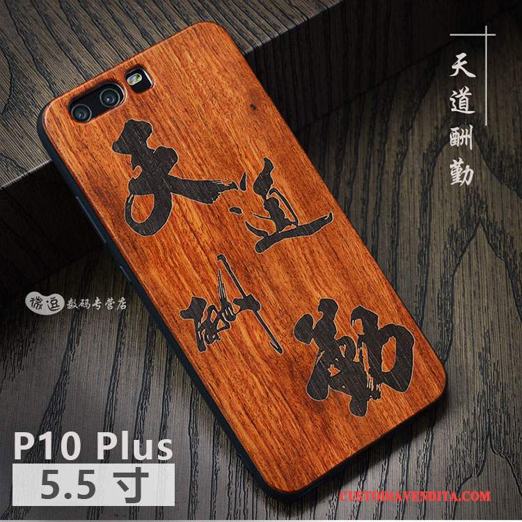 Custodia Huawei P10 Plus Creativo Telefono Di Personalità, Cover Huawei P10 Plus Legno Massello Semplici Anti-caduta