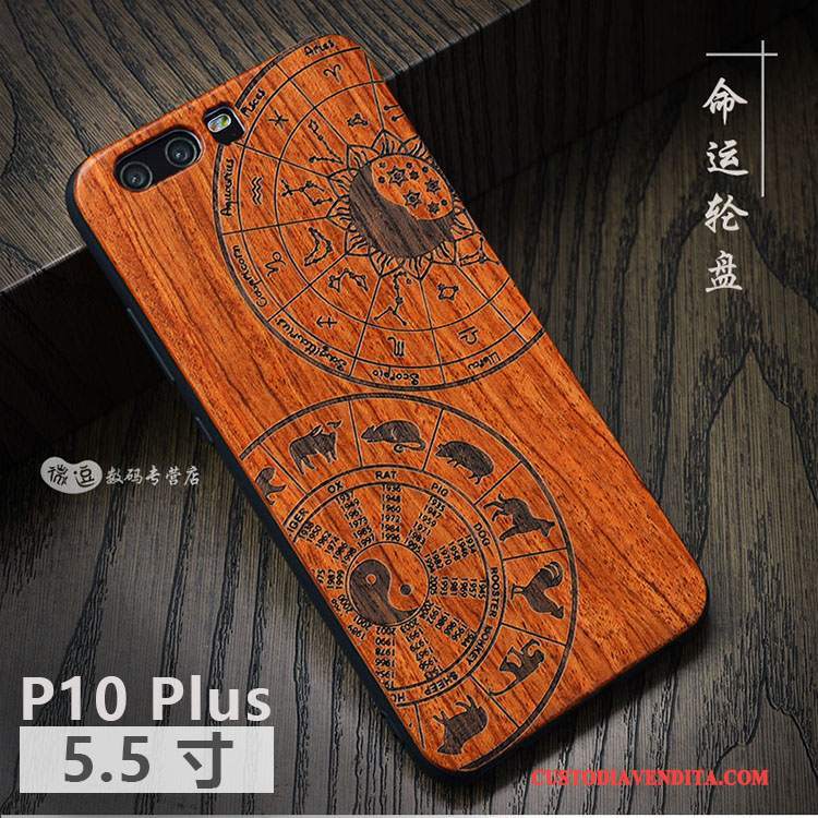 Custodia Huawei P10 Plus Creativo Telefono Di Personalità, Cover Huawei P10 Plus Legno Massello Semplici Anti-caduta