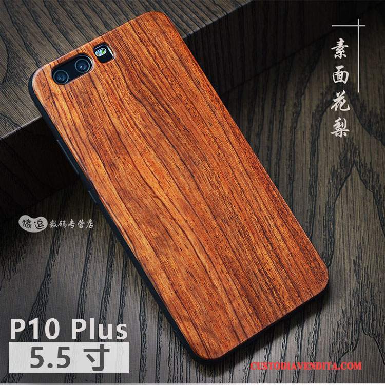 Custodia Huawei P10 Plus Creativo Telefono Di Personalità, Cover Huawei P10 Plus Legno Massello Semplici Anti-caduta