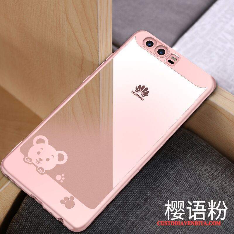 Custodia Huawei P10 Plus Creativo Trasparentetelefono, Cover Huawei P10 Plus Protezione Sottile Rosa