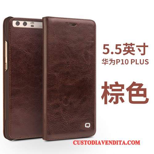 Custodia Huawei P10 Plus Folio Nero Affari, Cover Huawei P10 Plus Pelle Telefono