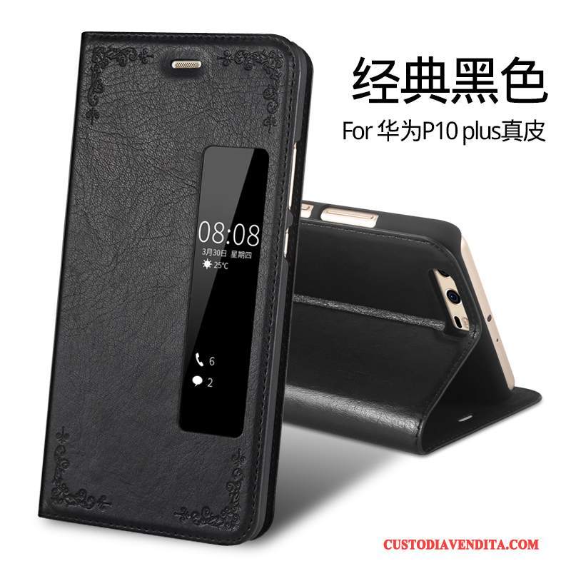 Custodia Huawei P10 Plus Folio Oro Anti-caduta, Cover Huawei P10 Plus Pelle Tutto Inclusotelefono