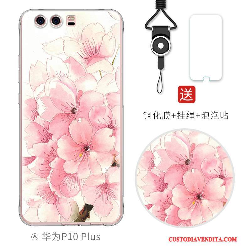 Custodia Huawei P10 Plus Goffratura Morbido Bello, Cover Huawei P10 Plus Creativo Telefono Di Personalità