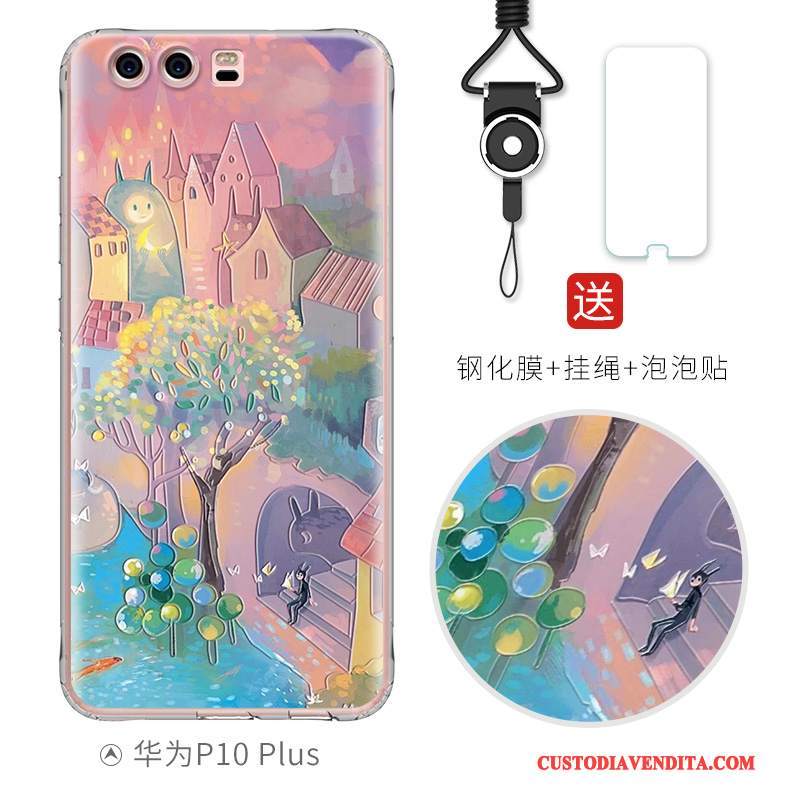 Custodia Huawei P10 Plus Goffratura Morbido Bello, Cover Huawei P10 Plus Creativo Telefono Di Personalità