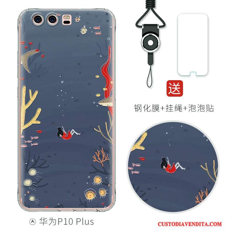 Custodia Huawei P10 Plus Goffratura Morbido Bello, Cover Huawei P10 Plus Creativo Telefono Di Personalità