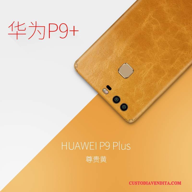 Custodia Huawei P10 Plus Pelle Giallo Pellicola Protettiva, Cover Huawei P10 Plus Protezione Telefono Sottile