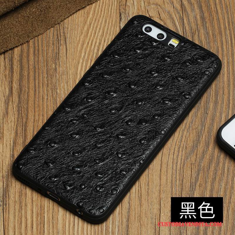 Custodia Huawei P10 Plus Pelle Morbido Nero, Cover Huawei P10 Plus Creativo Anti-caduta Tutto Incluso