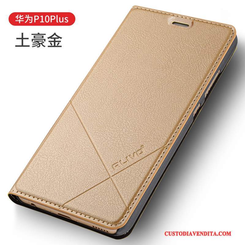 Custodia Huawei P10 Plus Pelle Nerotelefono, Cover Huawei P10 Plus Folio Anti-caduta