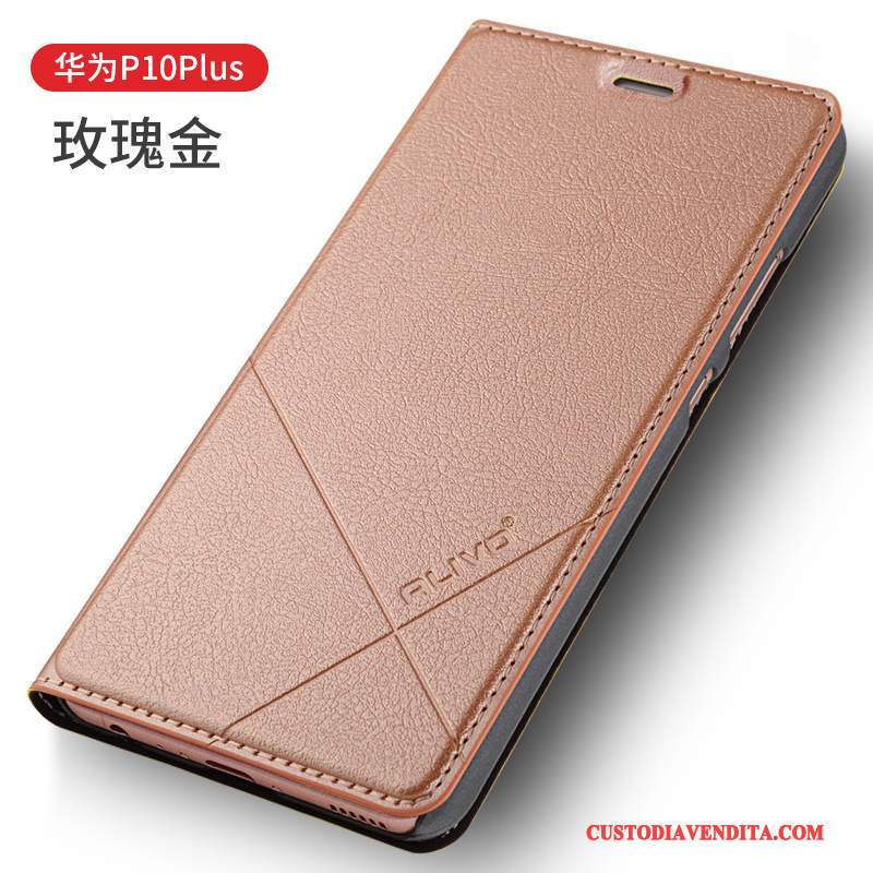 Custodia Huawei P10 Plus Pelle Nerotelefono, Cover Huawei P10 Plus Folio Anti-caduta