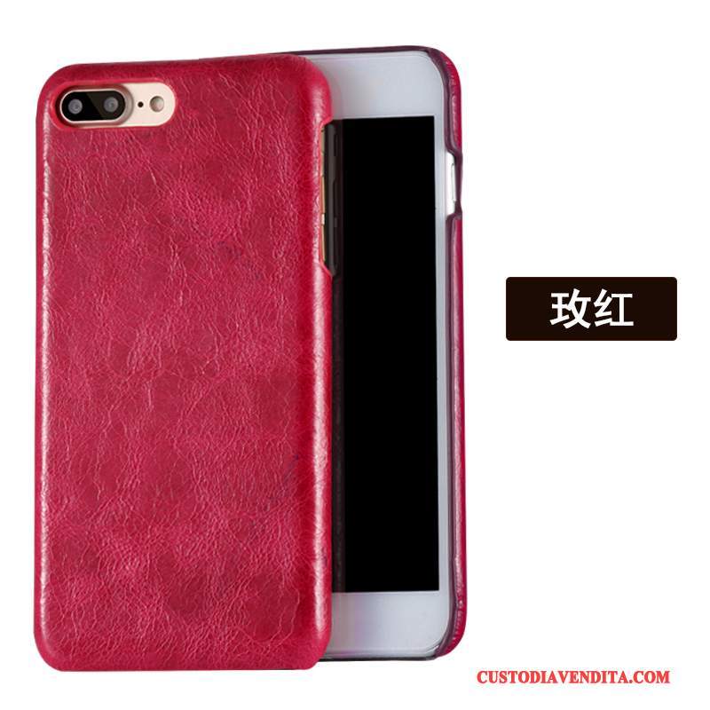 Custodia Huawei P10 Plus Pelle Personalizza Anti-caduta, Cover Huawei P10 Plus Rosso Coperchio Posteriore