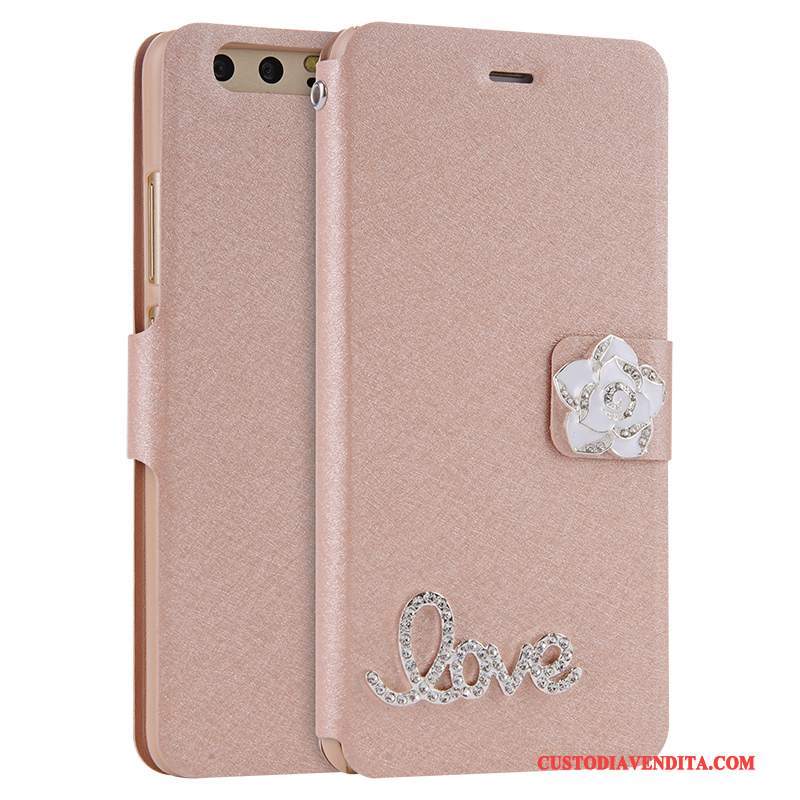 Custodia Huawei P10 Plus Pelle Tutto Incluso Anti-caduta, Cover Huawei P10 Plus Folio Rossotelefono