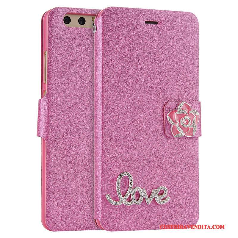 Custodia Huawei P10 Plus Pelle Tutto Incluso Anti-caduta, Cover Huawei P10 Plus Folio Rossotelefono