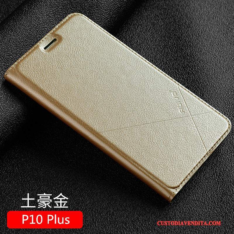 Custodia Huawei P10 Plus Protezione Nero Anti-caduta, Cover Huawei P10 Plus Pelle Telefono