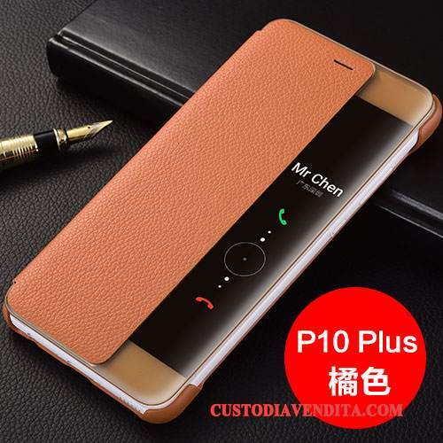 Custodia Huawei P10 Plus Protezione Nerotelefono, Cover Huawei P10 Plus Pelle