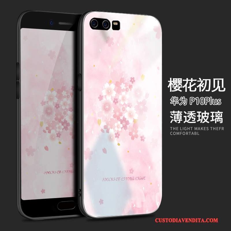 Custodia Huawei P10 Plus Silicone Anti-cadutatelefono, Cover Huawei P10 Plus Creativo Vetro Marchio Di Tendenza