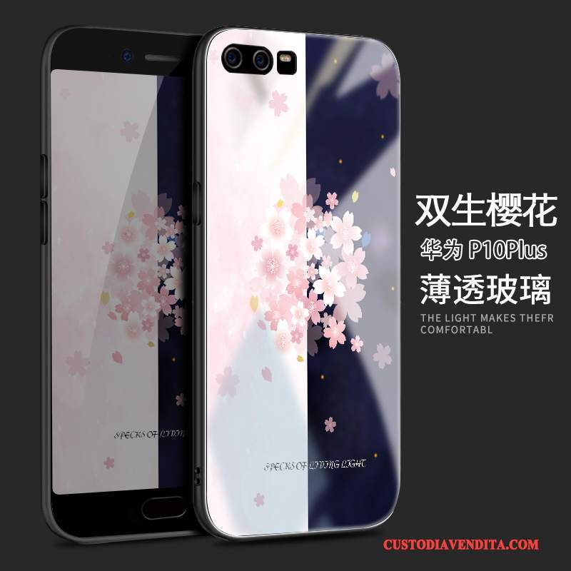 Custodia Huawei P10 Plus Silicone Anti-cadutatelefono, Cover Huawei P10 Plus Creativo Vetro Marchio Di Tendenza