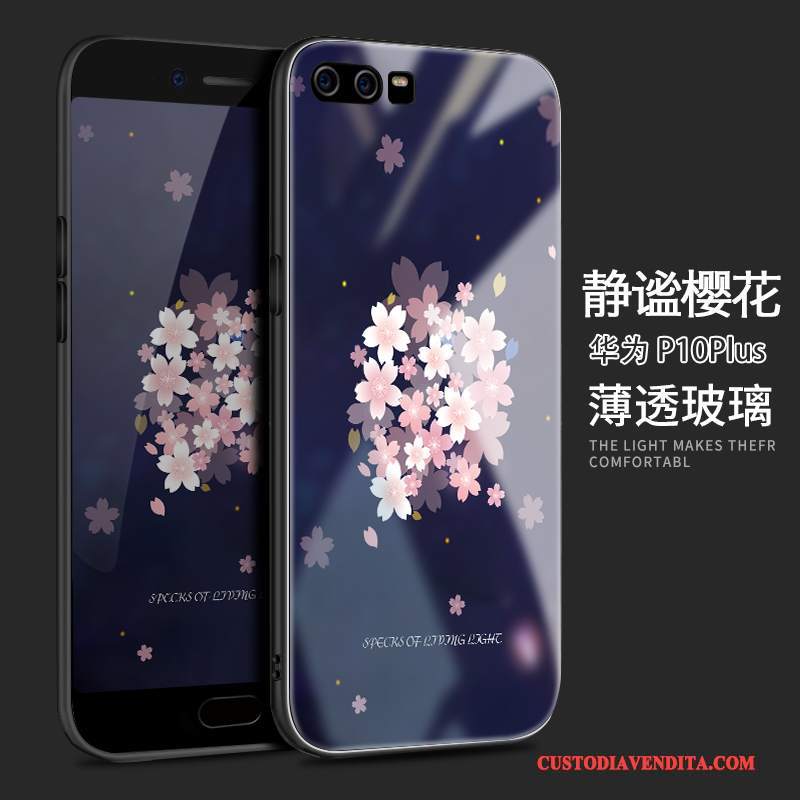 Custodia Huawei P10 Plus Silicone Anti-cadutatelefono, Cover Huawei P10 Plus Creativo Vetro Marchio Di Tendenza