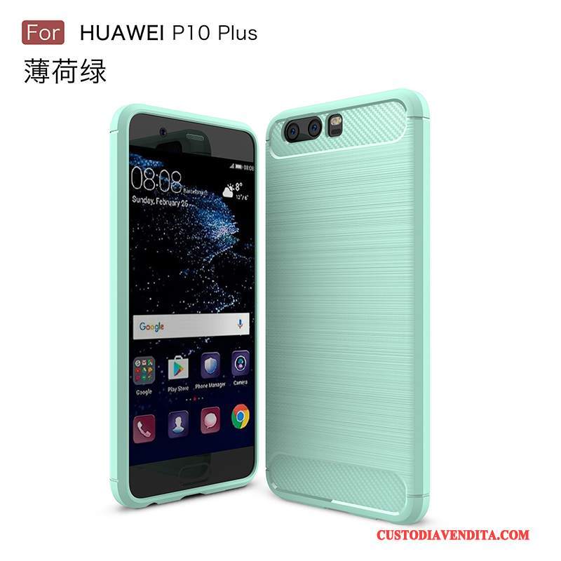 Custodia Huawei P10 Plus Silicone Macchiati Anti-caduta, Cover Huawei P10 Plus Protezione Morbido Fibra