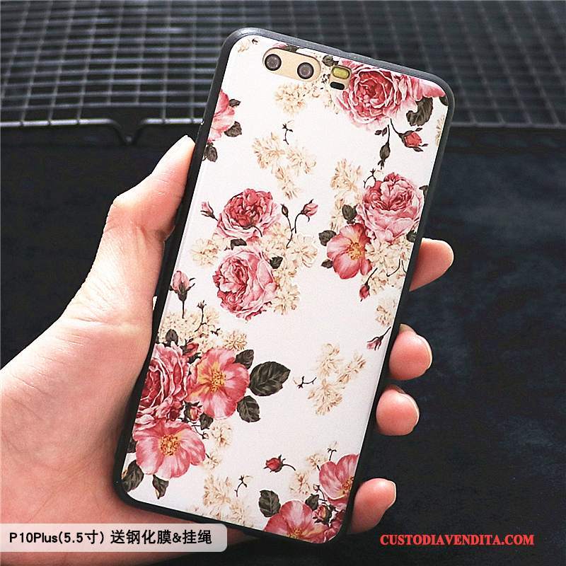 Custodia Huawei P10 Plus Silicone Tutto Incluso Anti-caduta, Cover Huawei P10 Plus Creativo Chiaro Ornamenti Appesi