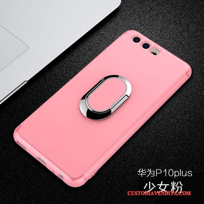 Custodia Huawei P10 Plus Silicone Tutto Incluso Anti-caduta, Cover Huawei P10 Plus Nero Ring