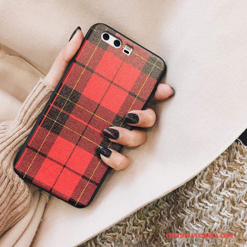 Custodia Huawei P10 Plus Vintage Tutto Incluso Rosso, Cover Huawei P10 Plus Creativo Telefono Anti-caduta