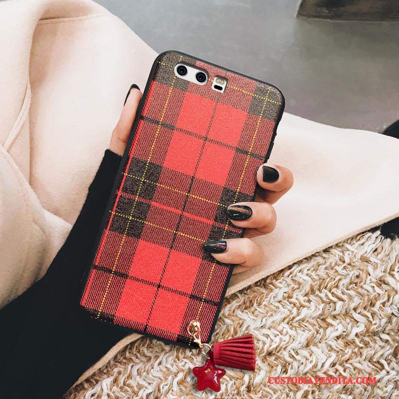 Custodia Huawei P10 Plus Vintage Tutto Incluso Rosso, Cover Huawei P10 Plus Creativo Telefono Anti-caduta