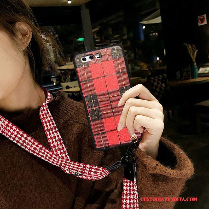 Custodia Huawei P10 Plus Vintage Tutto Incluso Rosso, Cover Huawei P10 Plus Creativo Telefono Anti-caduta