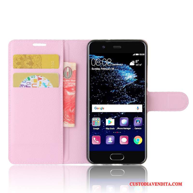 Custodia Huawei P10 Protezione Carta Porpora, Cover Huawei P10 Vintage Anti-caduta