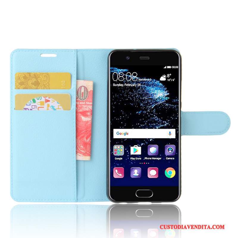 Custodia Huawei P10 Protezione Carta Porpora, Cover Huawei P10 Vintage Anti-caduta