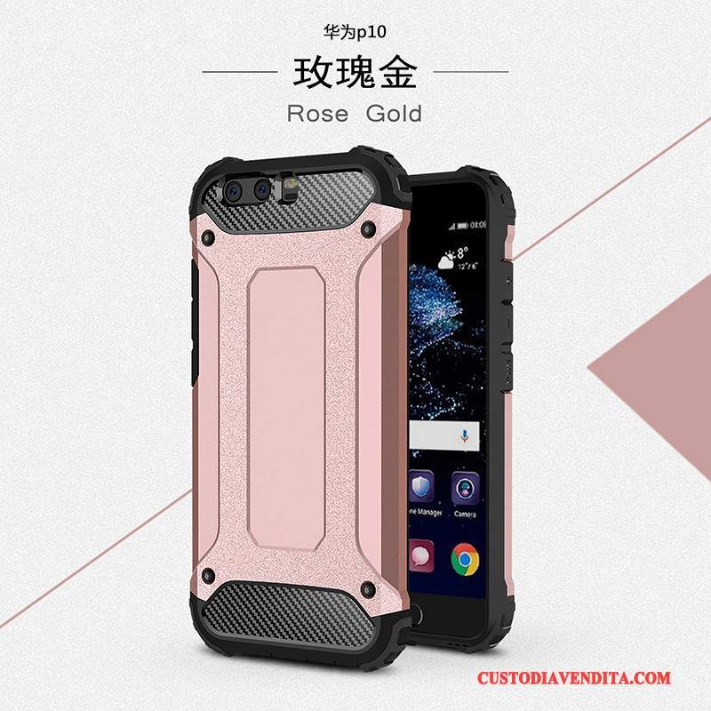 Custodia Huawei P10 Silicone Macchiati Anti-caduta, Cover Huawei P10 Nerotelefono