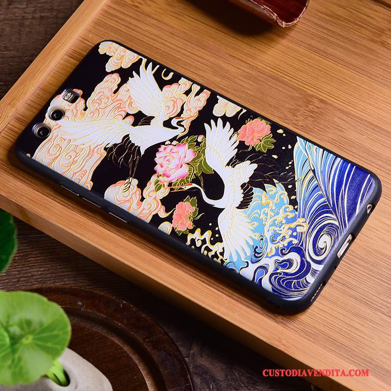 Custodia Huawei P10 Vintage Di Personalitàtelefono, Cover Huawei P10 Creativo Blu Arte