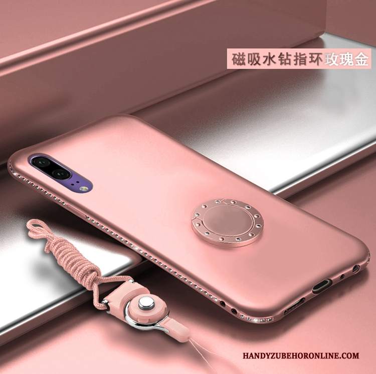 Custodia Huawei P20 Creativo Morbido Magnetico, Cover Huawei P20 Strass Di Personalità Anti-caduta