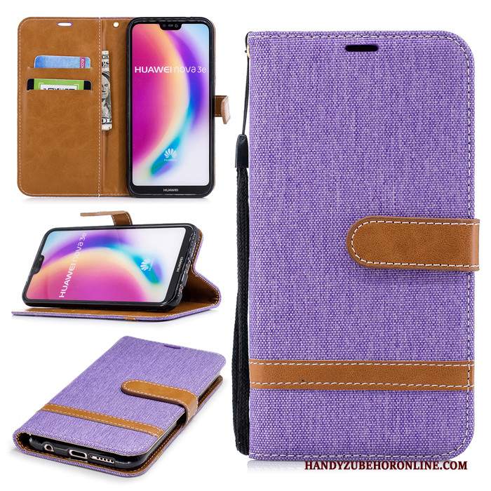 Custodia Huawei P20 Folio Grigio Anti-caduta, Cover Huawei P20 Pelle Telefono