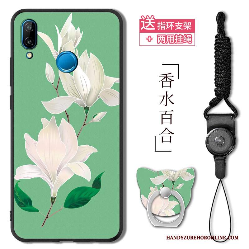 Custodia Huawei P20 Lite Cartone Animato Nuovotelefono, Cover Huawei P20 Lite Morbido Verde