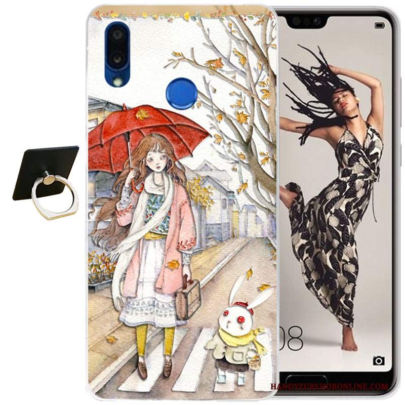 Custodia Huawei P20 Lite Cartone Animato Telefono Tutto Incluso, Cover Huawei P20 Lite Silicone Morbido Trasparente