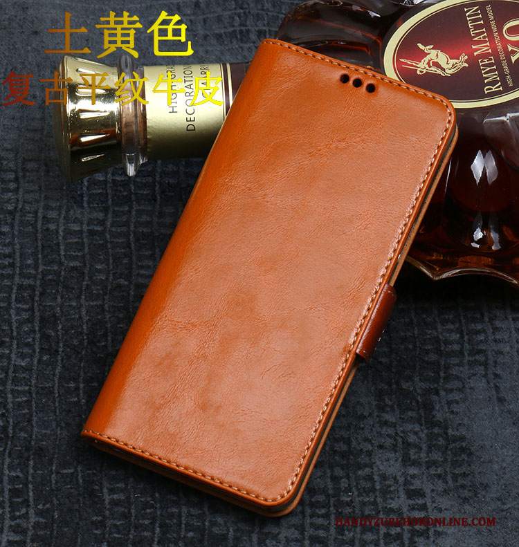 Custodia Huawei P20 Lite Pelle Marrone Lusso, Cover Huawei P20 Lite Protezione Top In Pelle Mucca