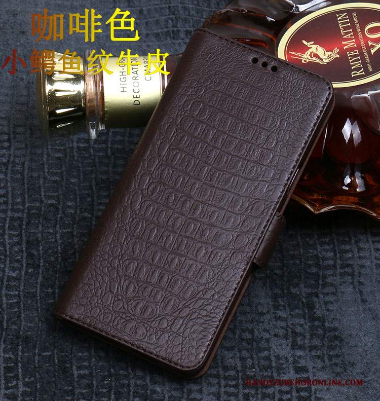 Custodia Huawei P20 Lite Pelle Marrone Lusso, Cover Huawei P20 Lite Protezione Top In Pelle Mucca