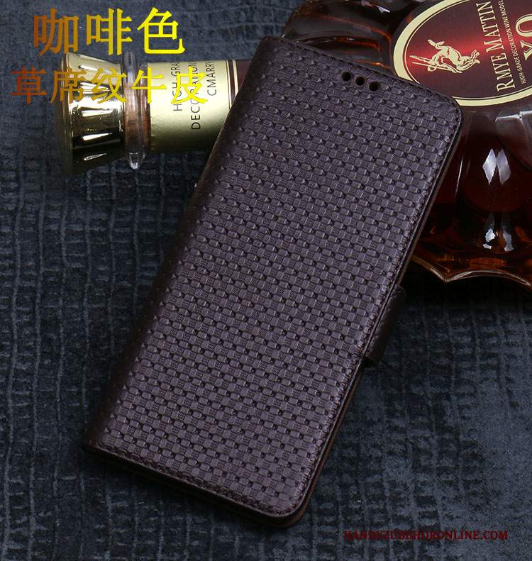 Custodia Huawei P20 Lite Pelle Marrone Lusso, Cover Huawei P20 Lite Protezione Top In Pelle Mucca