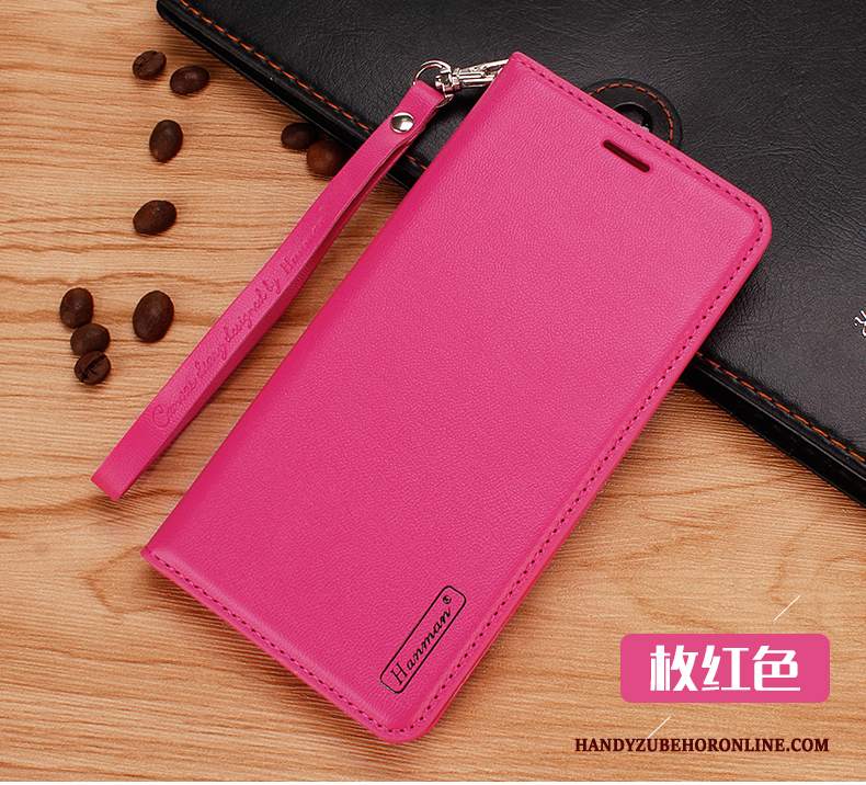 Custodia Huawei P20 Lite Pelle Ornamenti Appesi Oro Rosa, Cover Huawei P20 Lite Folio Telefono Carta