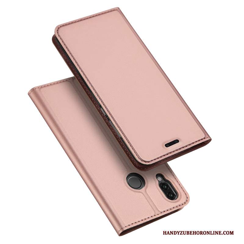 Custodia Huawei P20 Lite Pelle Tutto Incluso Carta, Cover Huawei P20 Lite Folio Oro Rosa Nuovo