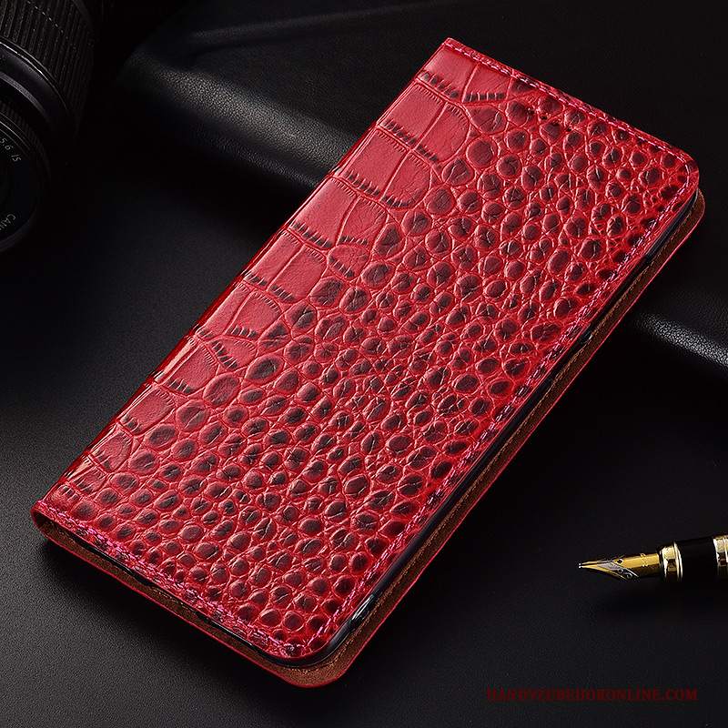 Custodia Huawei P20 Lite Protezione Modello Coccodrillotelefono, Cover Huawei P20 Lite Pelle Morbido Rosso