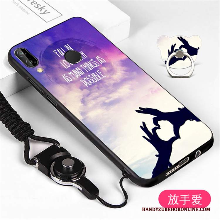 Custodia Huawei P20 Lite Silicone Bello Blu, Cover Huawei P20 Lite Cartone Animato Telefono Super Carino