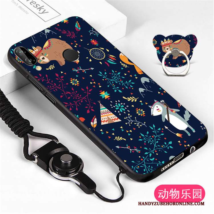 Custodia Huawei P20 Lite Silicone Bello Blu, Cover Huawei P20 Lite Cartone Animato Telefono Super Carino