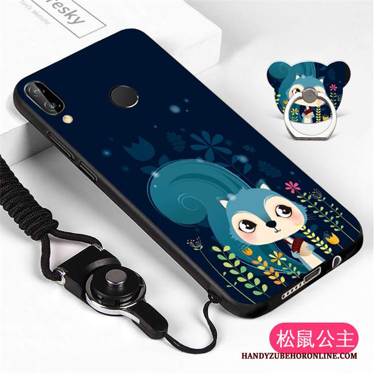 Custodia Huawei P20 Lite Silicone Bello Blu, Cover Huawei P20 Lite Cartone Animato Telefono Super Carino