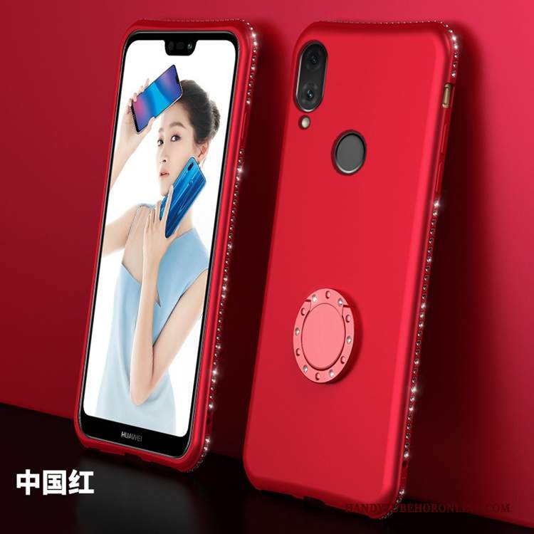 Custodia Huawei P20 Lite Silicone Rosso Ornamenti Appesi, Cover Huawei P20 Lite Protezione Gioventù Anti-caduta