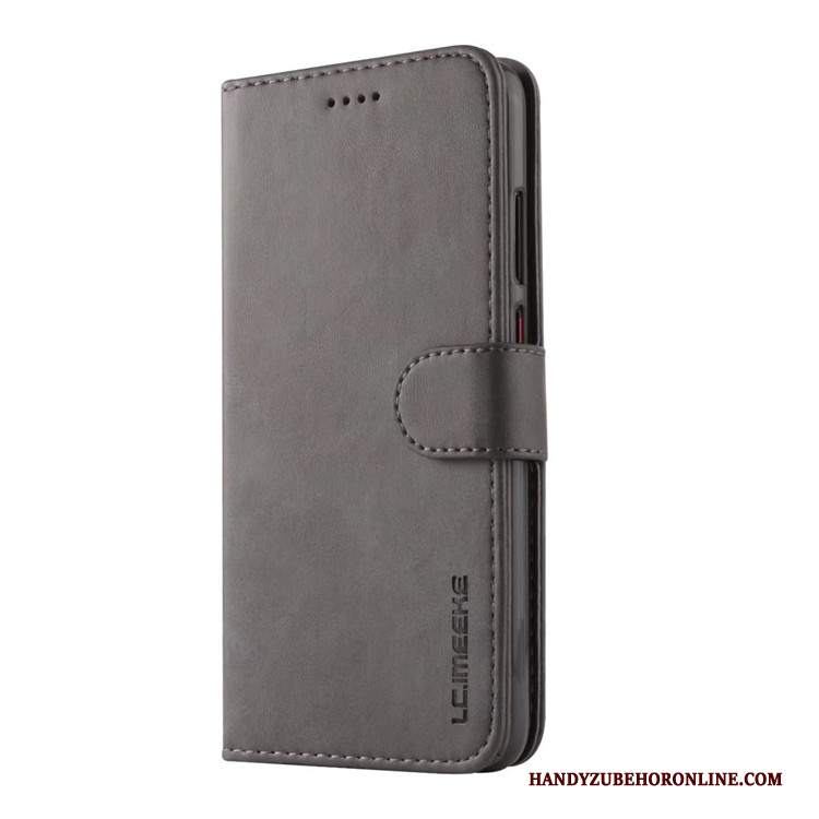 Custodia Huawei P20 Pelle Grigiotelefono, Cover Huawei P20 Portafoglio Anti-caduta Carta