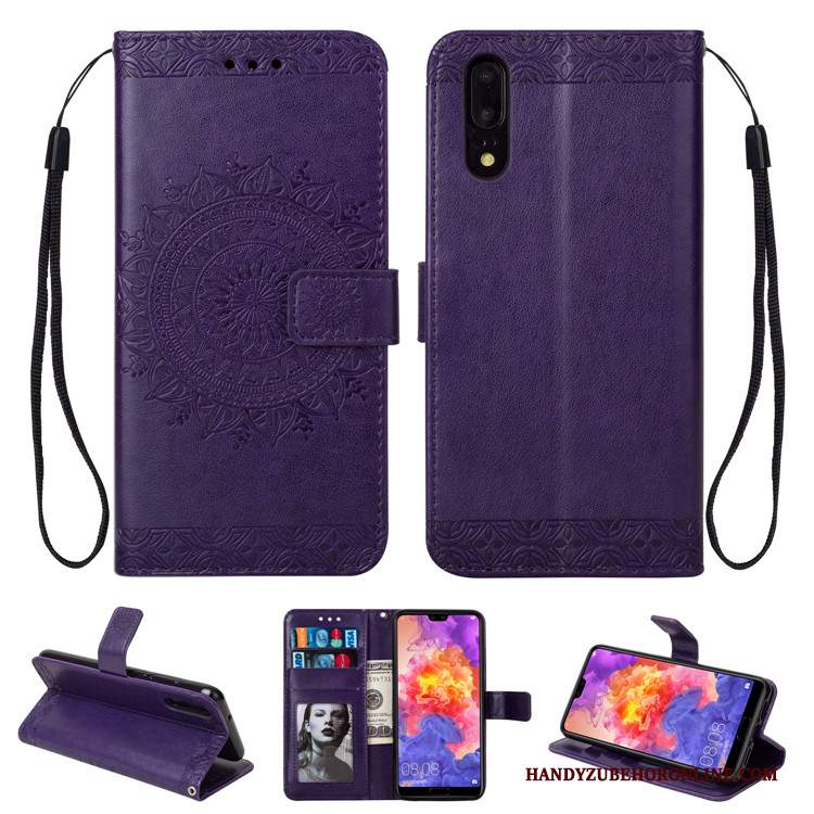 Custodia Huawei P20 Pelle Morbido Anti-caduta, Cover Huawei P20 Folio Blutelefono