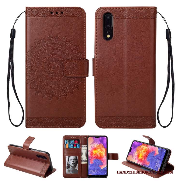 Custodia Huawei P20 Pelle Morbido Anti-caduta, Cover Huawei P20 Folio Blutelefono